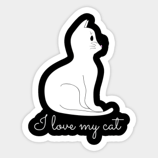 I love my cat Sticker